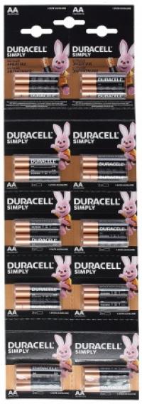 Батарейка "Duracell" Simply AA LR6 бл20 (20/200)