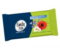 Салфетки влажные "Emily Style" Луговые цветы 15шт 120*150мм (82)