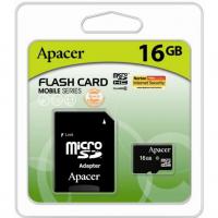 Карта памяти SD micro "Apaser" 16GB Class 10 (10) /с адаптером под SD/
