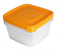 Набор контейнеров для пищевых продуктов "Унико" квадратные 3шт 0,9л 146*146мм H97мм (18)